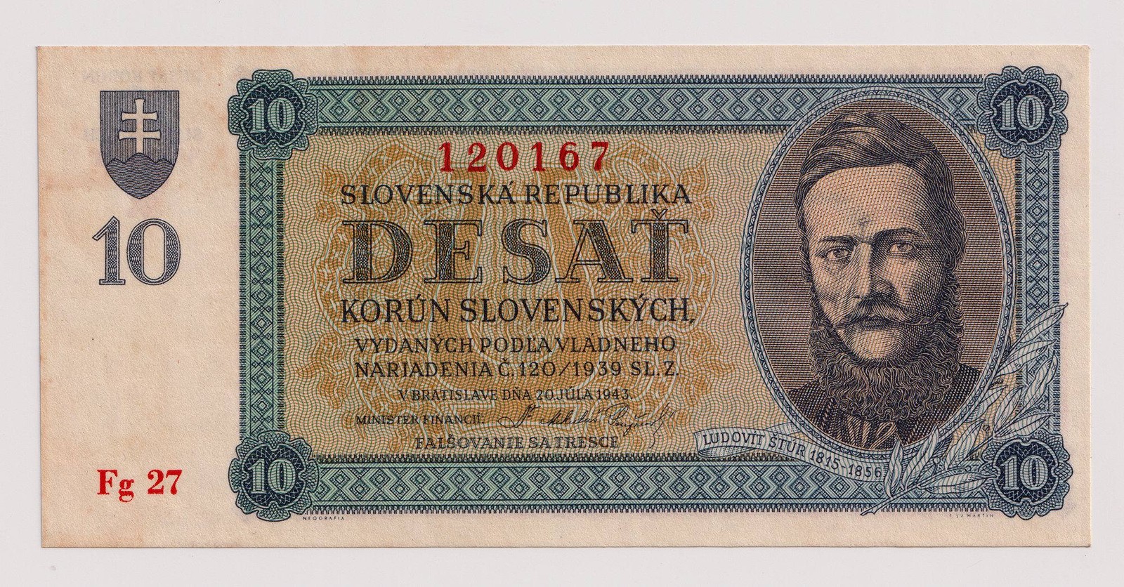 10 KORUN SLOVENSKÝCH