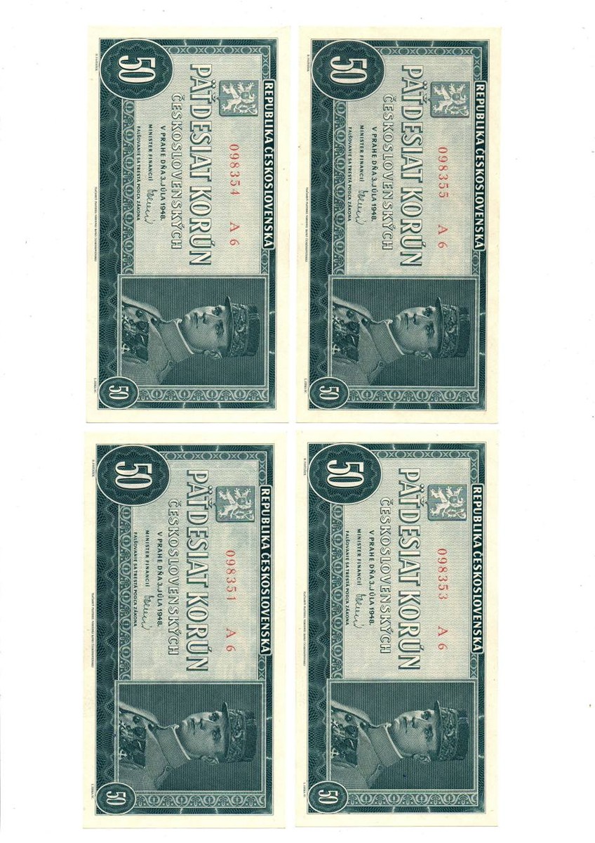REPUBLIKA ČESKOSLOVENSKÁ, 50 KORUN ČESKOSLOVENSKÝCH (PÄŤDESIAT KORÚN)