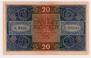 20 KORUN ČESKOSLOVENSKÝCH