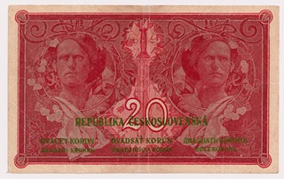 20 KORUN ČESKOSLOVENSKÝCH