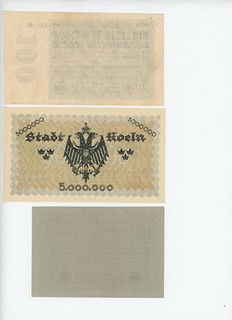 NĚMECKO, REICHSBANKNOTEN A INFLAČNÍ NOTGELD, KOLEKCE 21 KS