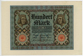 NĚMECKO, REICHSBANKNOTEN A INFLAČNÍ NOTGELD, KOLEKCE 21 KS