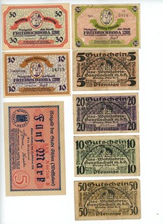 NĚMECKO, NOTGELD/KRIEGSNOTGELD, KOLEKCE 15 KS