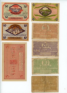 NĚMECKO, NOTGELD/KRIEGSNOTGELD, KOLEKCE 15 KS
