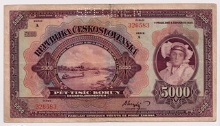 5000 KORUN ČESKOSLOVENSKÝCH