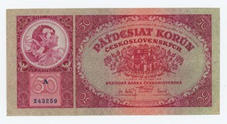 50 KORUN ČESKOSLOVENSKÝCH
