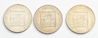 TŘI STŘÍBRNÉ PAMĚTNÍ MINCE 10 KORUN