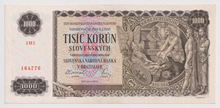 1000 KORUN SLOVENSKÝCH