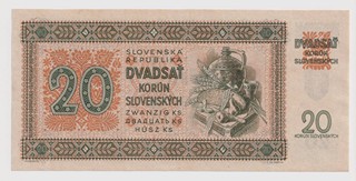 20 KORUN SLOVENSKÝCH