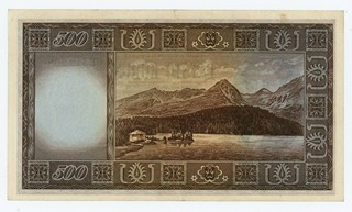 500 KORUN ČESKOSLOVENSKÝCH