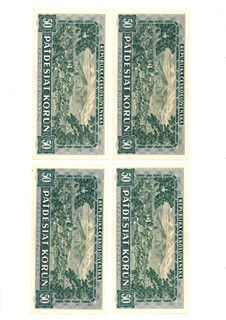 REPUBLIKA ČESKOSLOVENSKÁ, 50 KORUN ČESKOSLOVENSKÝCH (PÄŤDESIAT KORÚN)