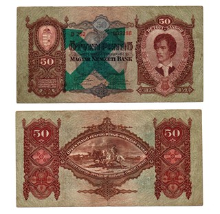 MAĎARSKO – SOUBOR 5 KS BANKOVEK 100 (2X), 50, 20 A 10 PENGŐ