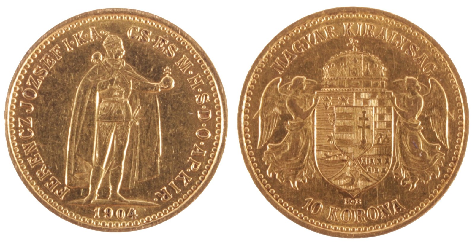 Zlatá mince: 10 koruna 1904