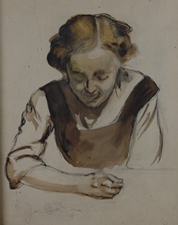 Jan Dědina (1870-1955) - Čtenářka