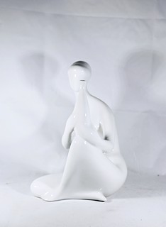 Jaroslav Ježek 1923 - 2002) - Royal Dux, Soška, Sedící žena