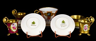SOUBOR PĚTI PORCELÁNOVÝCH ŠÁLKŮ