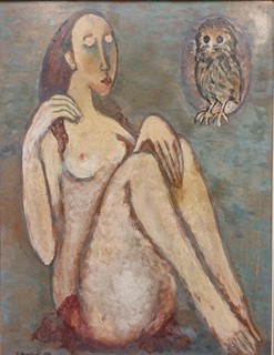 Brožová Eva - Akt se sovou