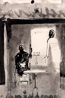Jiří Balcar (1929 - 1968) - Ilustrace k Nelson Algren: Ksicht na podlaze putyky aneb moc slaný preclíky