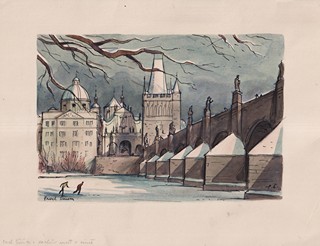 Pavel Šimon (1920 - 1958) -  Karlův most v zimě