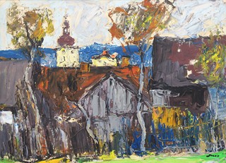 František Max (1895 - 1969) -  Vesnice s kostelíkem