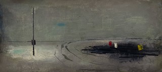 František Říha (1910 - 1986) - Krajina se stožárem
