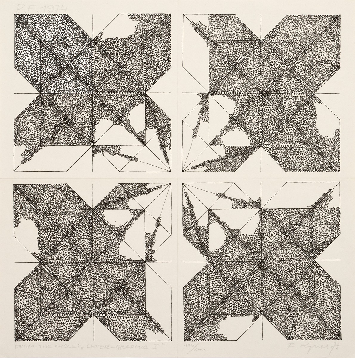 František Kyncl (1934 - 2011) - From the Cycle: Letter - Graphic I.