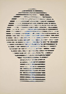 Josef Hampl (1932 - 2019) - Z cyklu "Hlava" (Horizontální rastr 8)