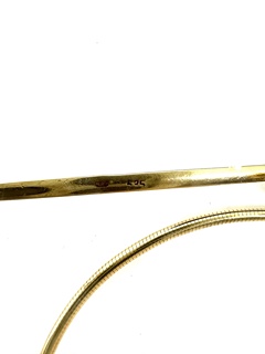 Zlaté brýle - Historické zlaté brýle 14K – kulatá skla, bezobrubové provedení, v etui