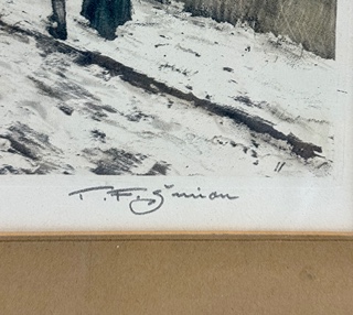 Tavík František Šimon (1877 - 1942) - Karlův most a Hradčany v zimě