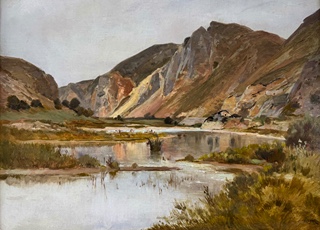 Karel Liebscher (1851 – 1906) - Horské údolí s jezerem