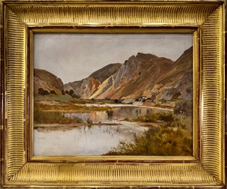 Karel Liebscher (1851 – 1906) - Horské údolí s jezerem