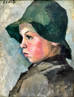 Vojtěch Erdélyi (1891 – 1955) - Chlapec v zeleném klobouku