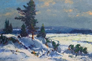 Pardubský Alois Janeček (1894 - 1974) - Zimní nálada z Česka 