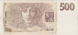 VG+ | 500 Koruna 1993, replacement series Z 01, BKK CZ7, Václ CR11b, Hej CZ10a2