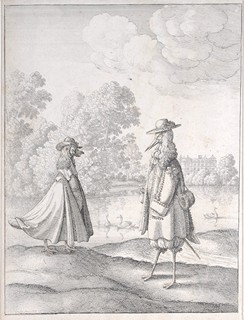 Václav Hollar (1607 - 1677) - Labuť a cáp (z cyklu ilustrací k Ezopovým bajkám)