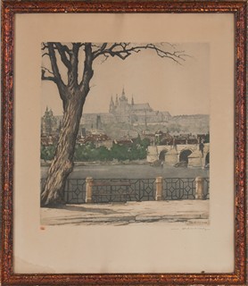 Vladislav Röhling (1878 - 1949) - Pohled na Pražský hrad