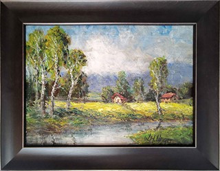 Unger Wolfgang Heinz - Birken am Rapsfeld