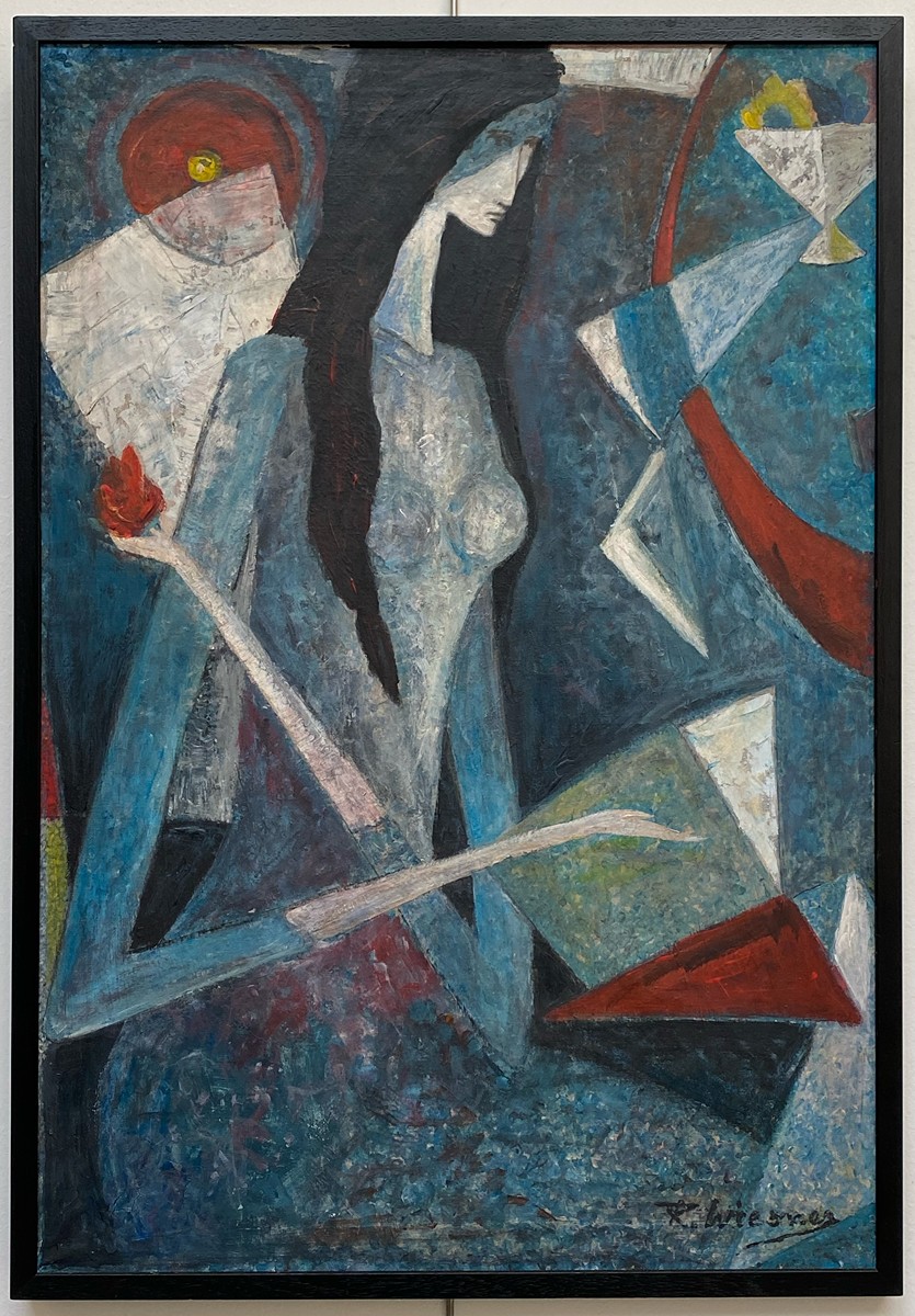 Richard Wiesner (1900 - 1972) - Žena s růží