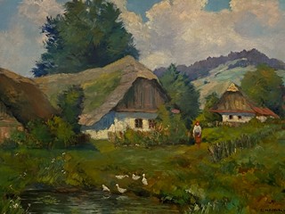 Gustav Macoun - Husy na pastvě