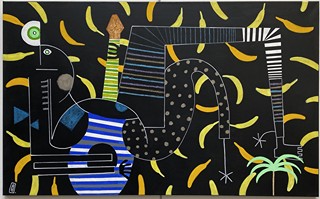 František Florian - With guitar with bananas