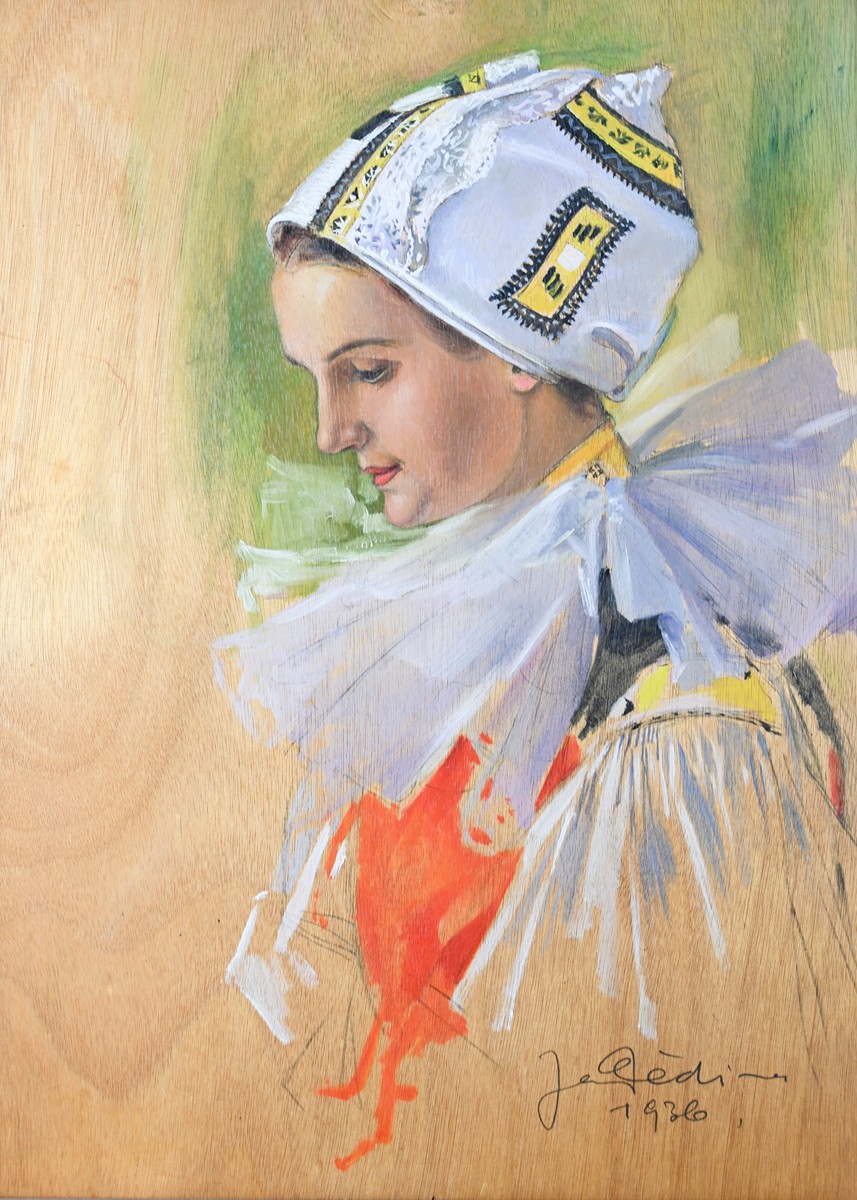 Jan Dědina (1870-1956) - Dívka v kroji