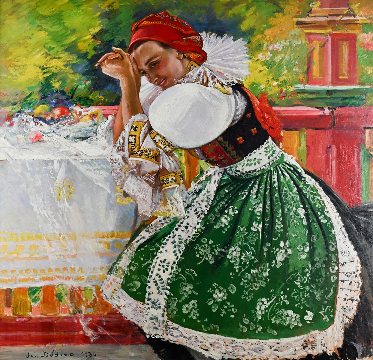 Jan Dědina (1870-1956) - Dívka v kroji