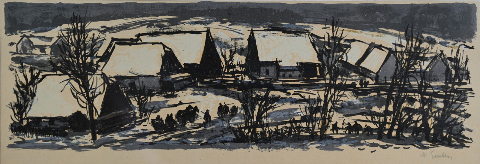 František Emler (1912 - 1992) - Pražský motiv