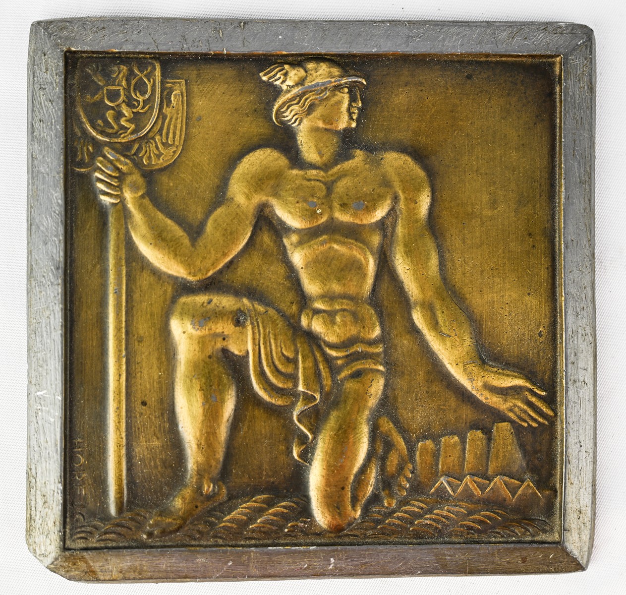 Jaroslav Horejc (1886 - 1983) - Plaketa bronzová, Bojovník