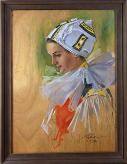Jan Dědina (1870-1956) - Dívka v kroji