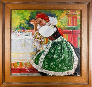 Jan Dědina (1870-1956) - Dívka v kroji