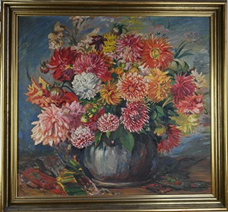 Jan Dědina (1870-1956) - Kytice jiřin