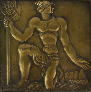 Jaroslav Horejc (1886 - 1983) - Plaketa bronzová, Bojovník