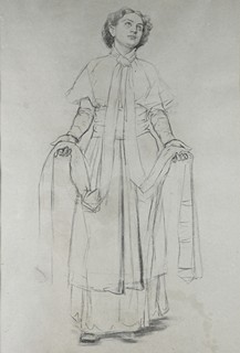 František Ženíšek (1849 - 1916) - Studie ke svaté Ludmile