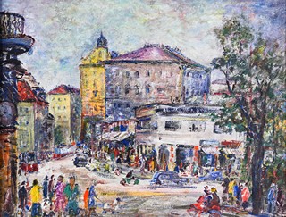 Ferdinand Kotvald (1898-1980) - Křižovatka v Praze(Tišnov)